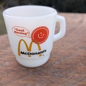 Anchor Hocking White Mug Promotional McDonald's Advertising